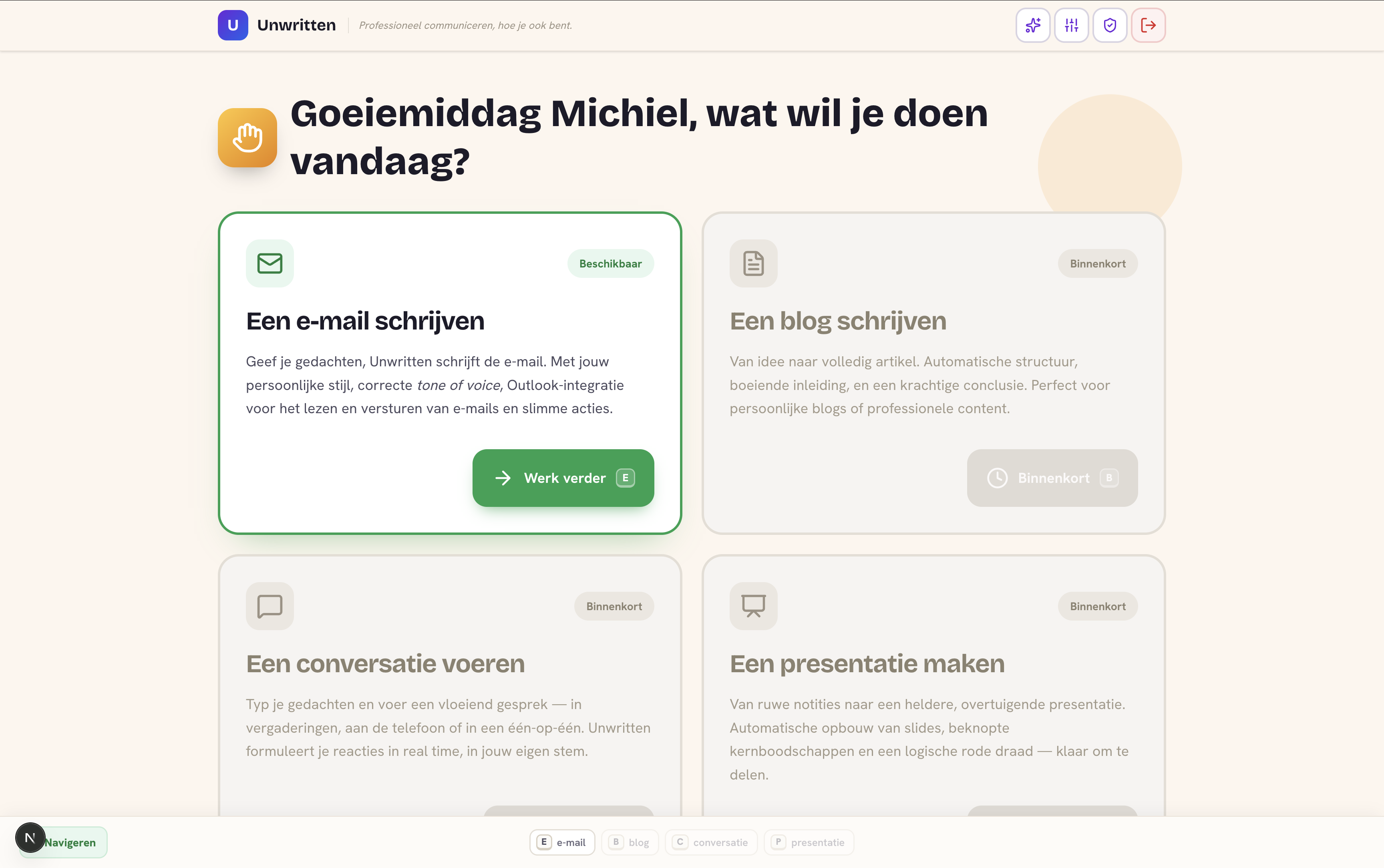 Unwritten — startpagina